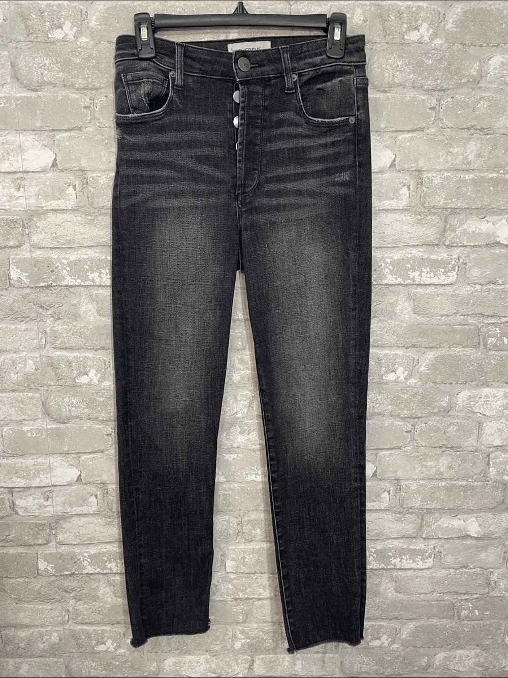 Evereve The Ever Straight Jeans in Washed Black